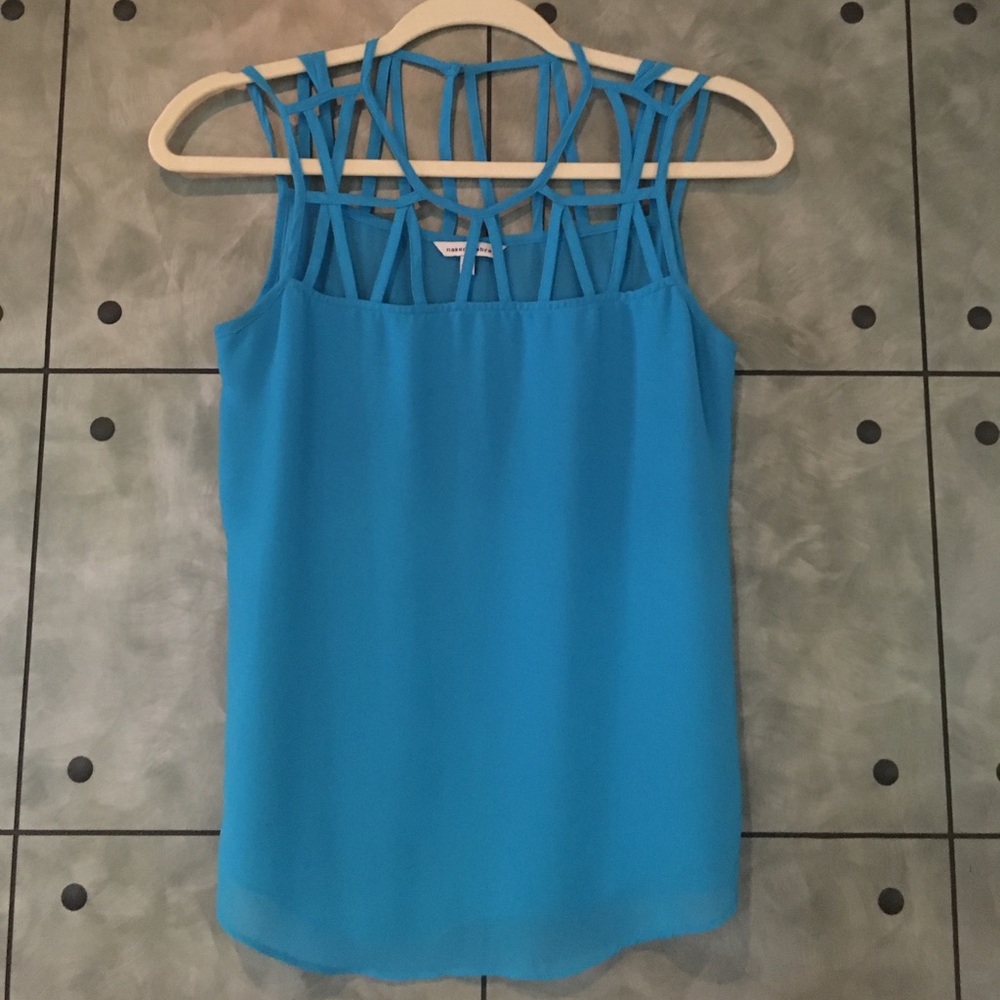 Blue Cut Out Tank